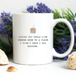 Caneca De Café Em Dois Tons Fun Modern Trendy Typography Valentine