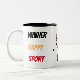 Caneca De Café Em Dois Tons Fun player tennis