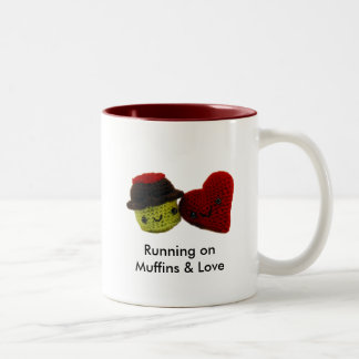 Caneca De Café Em Dois Tons Funcionamento em muffin & em amor - caneca de dois