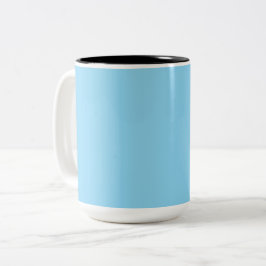 Caneca De Café Em Dois Tons Fundo azul claro sólido uniformemente colorido