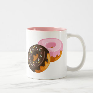 Caneca De Café Em Dois Tons Fundo do Rosquinha Ilustrado