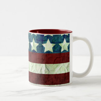 Caneca De Café Em Dois Tons Fundo dos EUA da cor do vintage