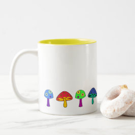 Caneca De Café Em Dois Tons Funky Mushroom Mug