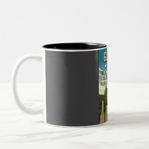 Caneca De Café Em Dois Tons Funny 5 Star Glasgow Scotland Review Poster de via