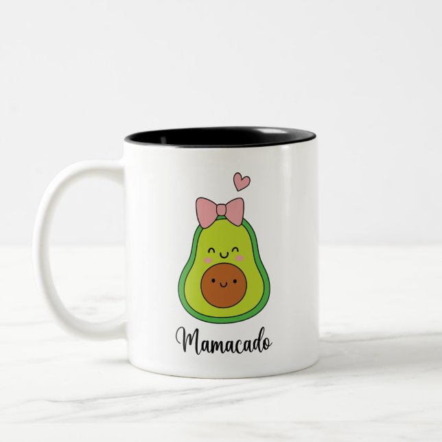 Caneca De Café Em Dois Tons Funny Avocado Mamacado (Esquerda)
