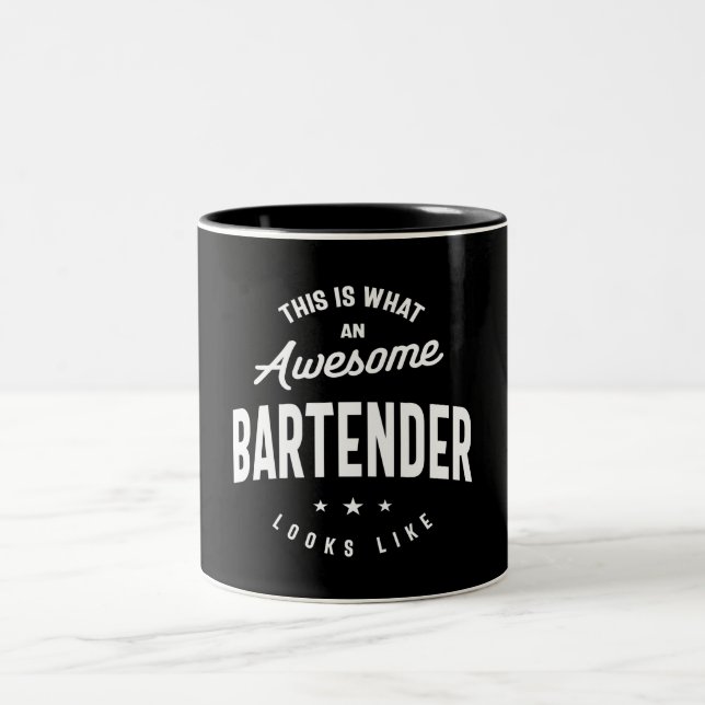 Caneca De Café Em Dois Tons Funny Awesome Bartender Job Occupation (Centro)
