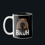 Caneca De Café Em Dois Tons Funny Capybara Bruh<br><div class="desc">Funny Capybara Bruh</div>