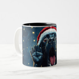 Caneca De Café Em Dois Tons Funny Christmas dog Mugs | Merry Christmas Mug