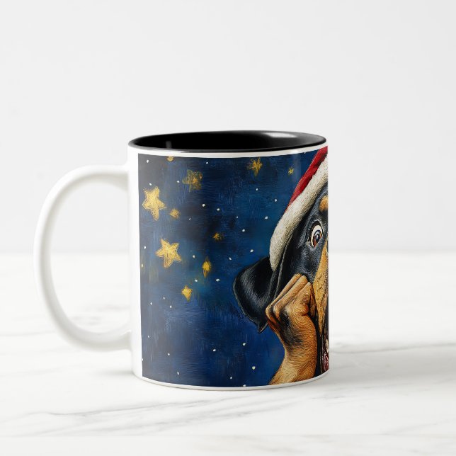 Caneca De Café Em Dois Tons Funny Christmas dog Mugs | Merry Christmas Mug (Esquerda)