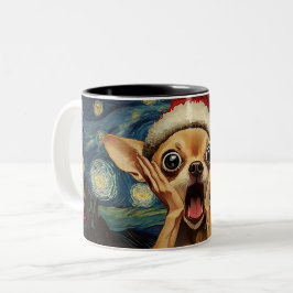 Caneca De Café Em Dois Tons Funny Christmas dog Mugs | Merry Christmas Mug