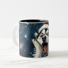 Caneca De Café Em Dois Tons Funny Christmas dog Mugs | Merry Christmas Mug