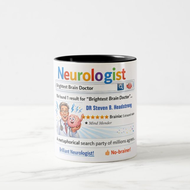 Caneca De Café Em Dois Tons Funny Custom Gift Best Neurologist (Centro)