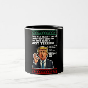 Caneca De Café Em Dois Tons Funny Donald Trump Feia Parody