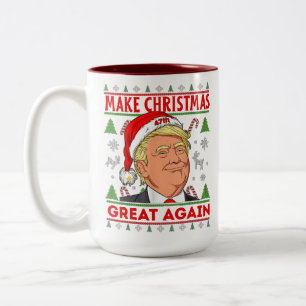 Caneca De Café Em Dois Tons Funny Donald Trump Feliz Presente de Natal