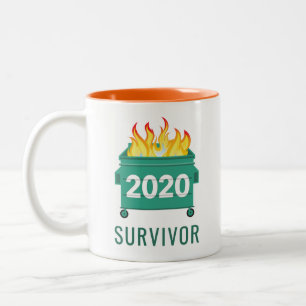 Caneca De Café Em Dois Tons Funny Dumpster Fire 2020 personalizado