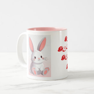 Caneca De Café Em Dois Tons Funny Easter Bunny Image