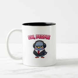 Caneca De Café Em Dois Tons Funny Ew People Pigeon Office Coffee Mug