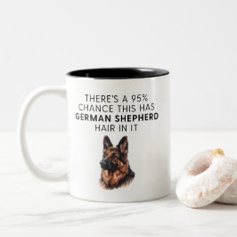 Caneca De Café Em Dois Tons Funny German Shepherd Dog Hair