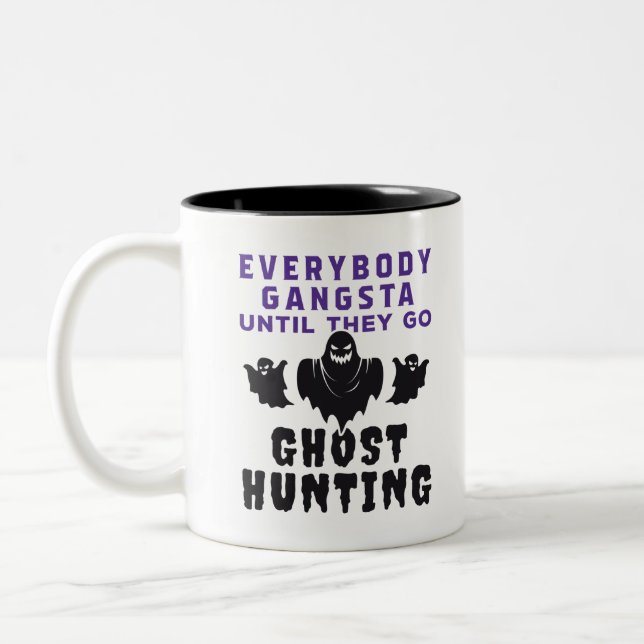 Caneca De Café Em Dois Tons Funny Ghost Hunter Paranormal Investigador (Esquerda)