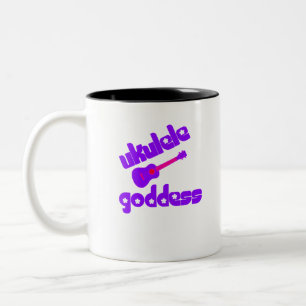 Caneca De Café Em Dois Tons Funny Girls Ukulele
