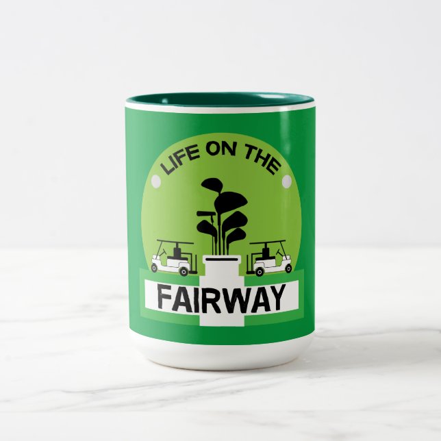 Caneca De Café Em Dois Tons Funny Golfing Pros Golfing Fanatics Sports (Centro)