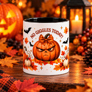 Caneca De Café Em Dois Tons Funny Halloween Pumpkin Mug