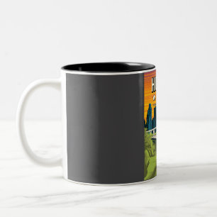 Caneca De Café Em Dois Tons Funny Houston Texas 5 Star Review Poster de viagen
