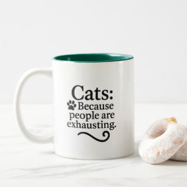 Caneca De Café Em Dois Tons Funny Introvert Cat Lover