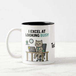Caneca De Café Em Dois Tons Funny Looking Busy Personalized Work Mug