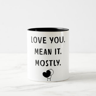 Caneca De Café Em Dois Tons Funny Minimalist Love Quote Design Mug