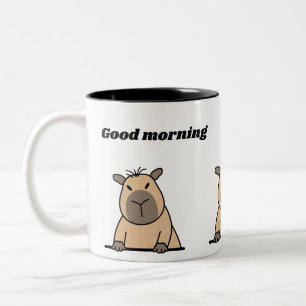 Caneca De Café Em Dois Tons Funny Morning Capybara Mug Café com Sono Bonito