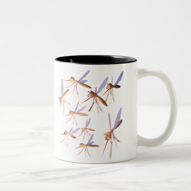 Caneca De Café Em Dois Tons Funny Mosquitoes (Direita)