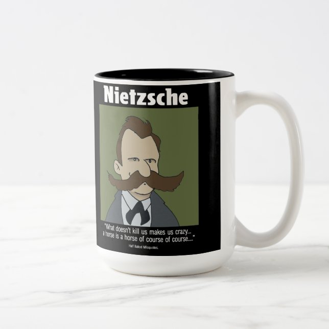 Caneca De Café Em Dois Tons Funny Nietzshe Mug (Direita)