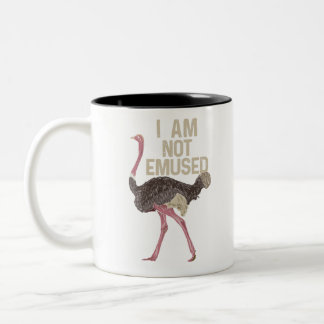 Caneca De Café Em Dois Tons FUNNY OSTRICH BIRD: I Am Not Emused