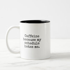 Caneca De Café Em Dois Tons Funny Overbooked Coffee Lover Mug