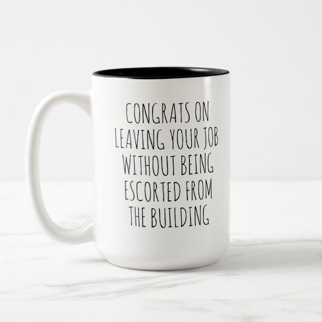 Caneca De Café Em Dois Tons Funny Retirement Coworker Gift (Esquerda)