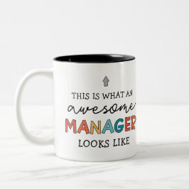 Caneca De Café Em Dois Tons Funny Retro Awincrível Manager