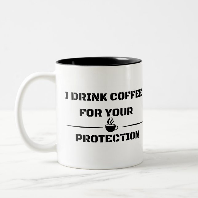 Caneca De Café Em Dois Tons Funny Sarcastic Mug - I Drink Coffee (Esquerda)