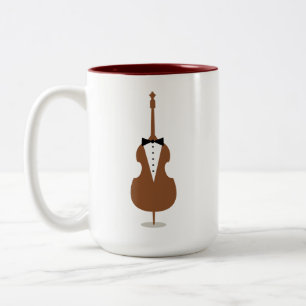 Caneca De Café Em Dois Tons Funny String Bass Music
