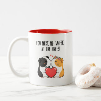 Caneca De Café Em Dois Tons Funny Valentine’s Day Guinea Pig Mug,