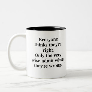 Caneca De Café Em Dois Tons Funny Wise Say