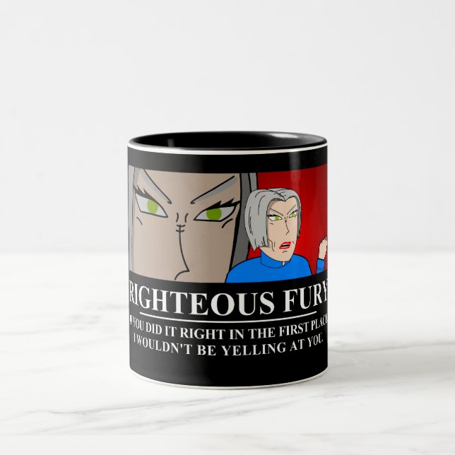 Caneca De Café Em Dois Tons Fúria íntegro Demotivator (Centro)