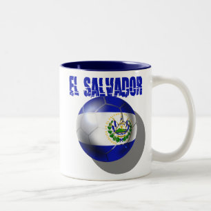 Caneca De Café Em Dois Tons Futebol 2014 de El Salvador Brasil Cuscatlecos