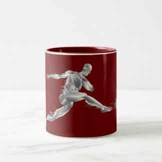 Caneca De Café Em Dois Tons Futebol 2014 do marcador do fantasma de Brasil do