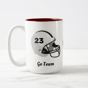 Caneca De Café Em Dois Tons Futebol americano personalizado e capacete