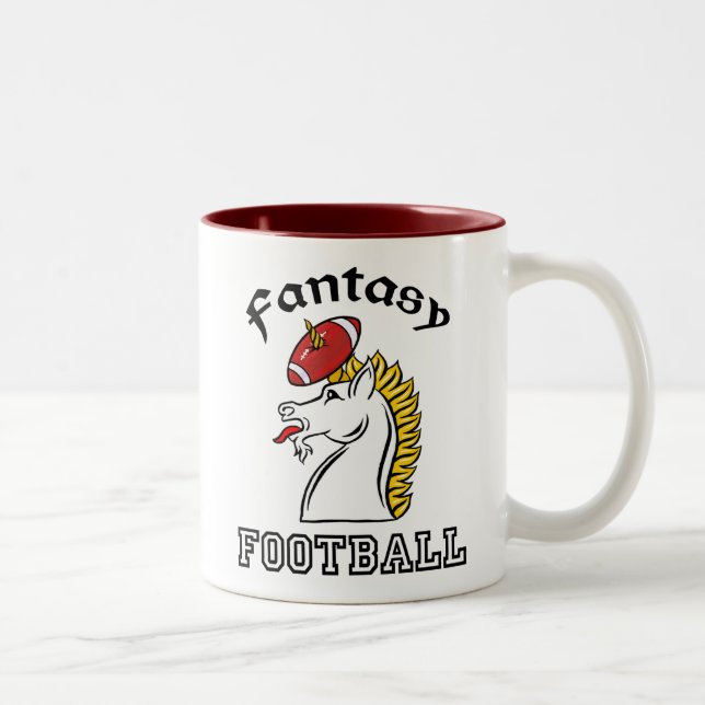 Caneca De Café Em Dois Tons Futebol da fantasia (Direita)