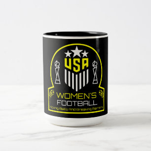 Caneca De Café Em Dois Tons Futebol feminino americano