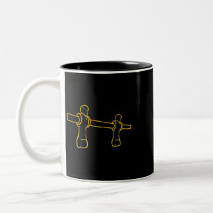 Caneca De Café Em Dois Tons futebol mesa