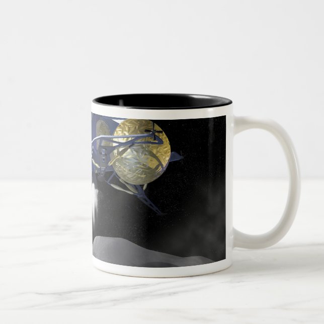 Caneca De Café Em Dois Tons Futuras missões de exploração do espaço 4 (Direita)