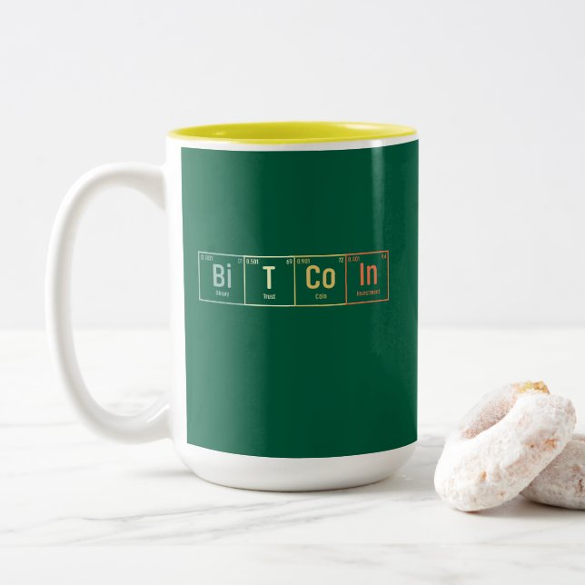 Caneca De Café Em Dois Tons Future Millionaire Bitcoin Humor Cryptocurrency  (Com Donut)